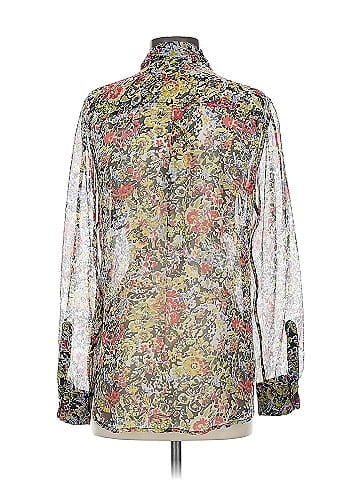 Equipment Long Sleeve Silk Top (view 2)