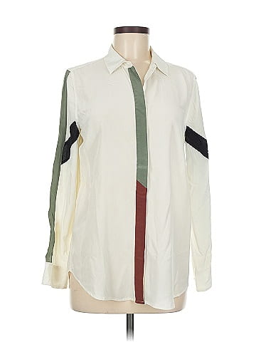 Equipment Long Sleeve Silk Top (view 1)