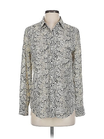 Equipment Long Sleeve Silk Top (view 1)