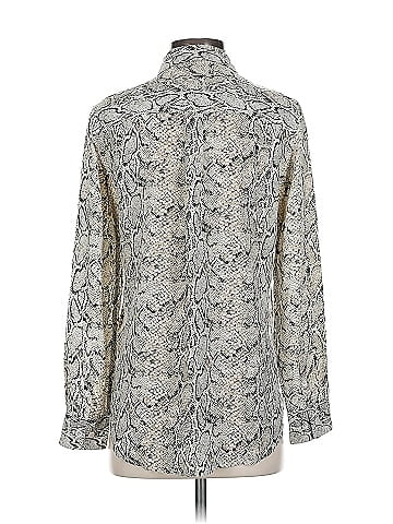Equipment Long Sleeve Silk Top (view 2)