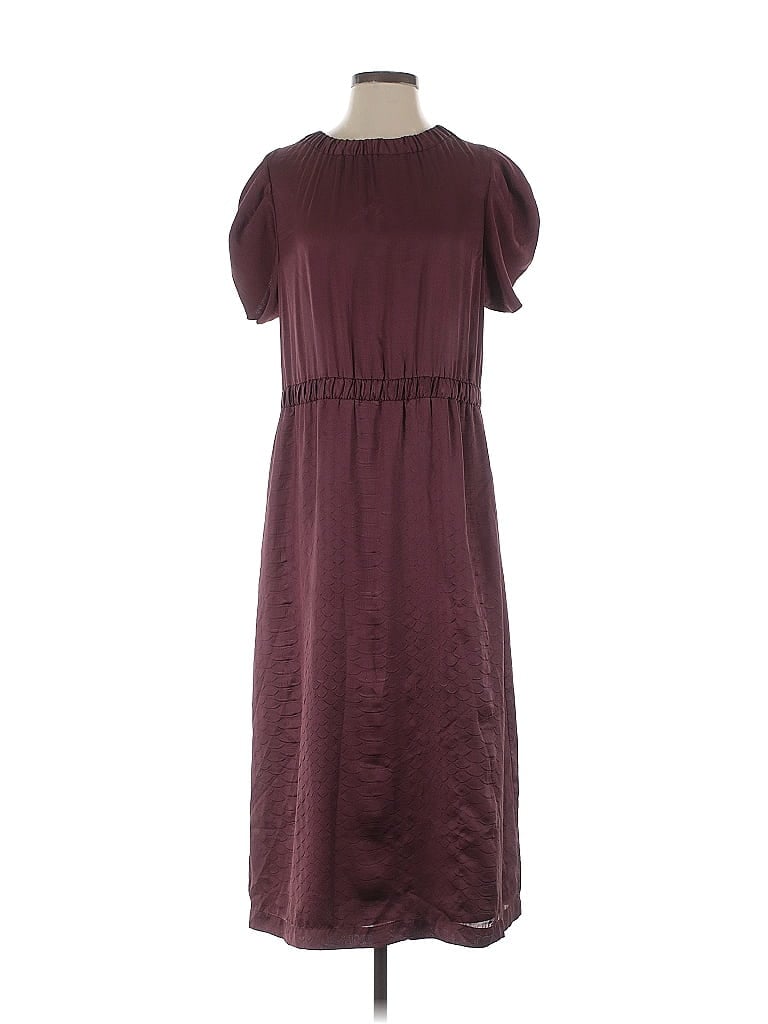 Sea New York Solid Burgundy Casual Dress Size S - photo 1