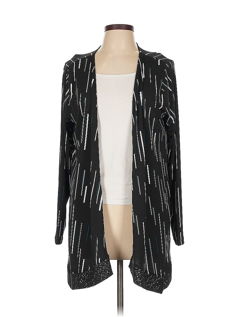 Pre-owned Christopher & Banks Kimono In Black