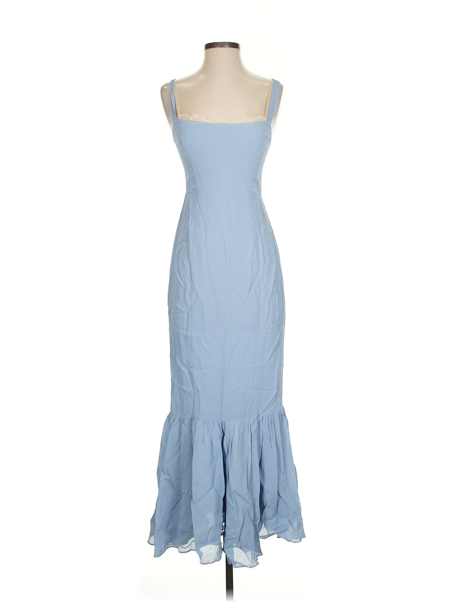 Reformation 100% Viscose Blue Cocktail Dress Size 2