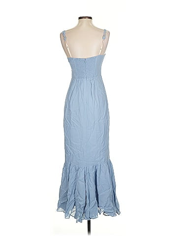 Reformation 100% Viscose Blue Cocktail Dress Size 2