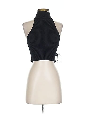 Cider Black Sleeveless Turtleneck Size XS (estimated)