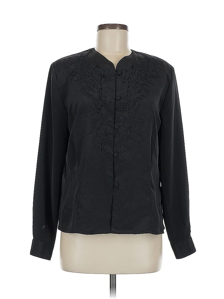 Click to view more detailed imagery on our partner's website Pre-owned Christie & Jill Long Sleeve Blouse In Black