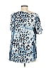 Belle By Kim Gravel Blue Short Sleeve Blouse Size M - photo 2