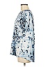 Belle By Kim Gravel Blue Short Sleeve Blouse Size M - photo 4