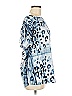 Belle By Kim Gravel Blue Short Sleeve Blouse Size M - photo 3