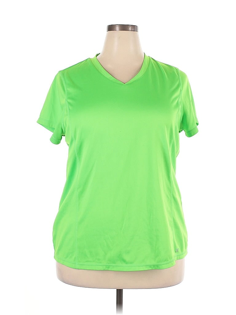 Click to view more detailed imagery on our partner's website Pre-owned Xersion Short Sleeve Top Green Scoop Neck Tops