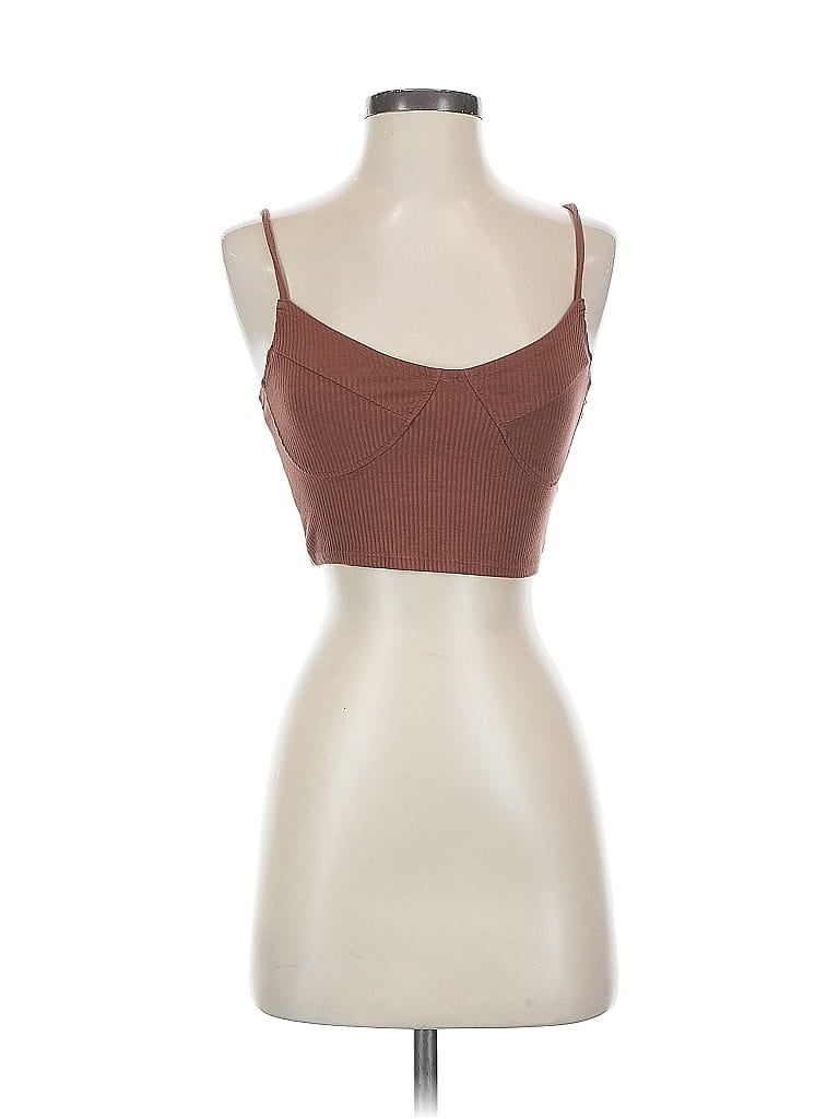 Pre-owned Pacsun Tube Top Brown Strapless Neckline Tops
