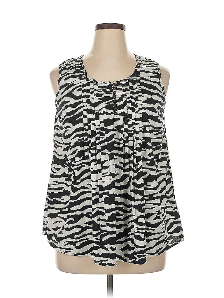 Roaman's Silver Sleeveless Blouse Size 14 - photo 1