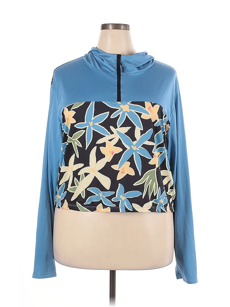 Pre-owned Assorted Brands Pullover Hoodie In Blue