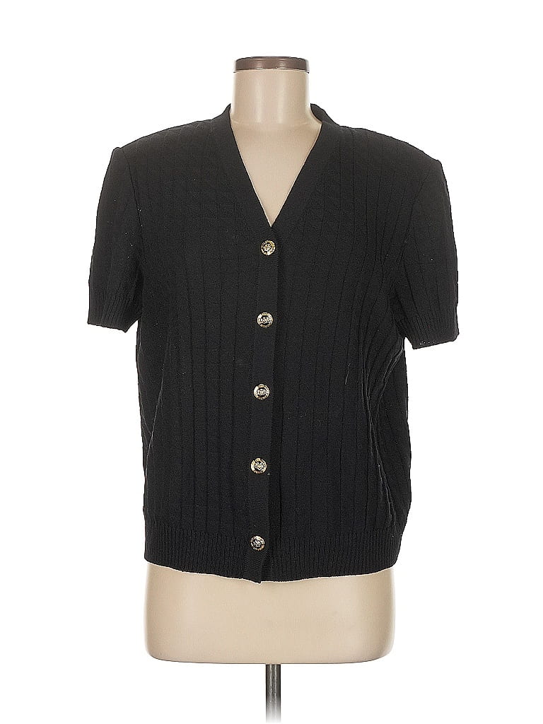 St. John Black Cardigan Size M - photo 1