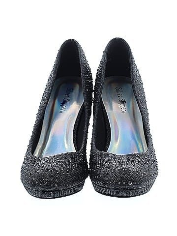 Silver Slipper Heels (view 2)