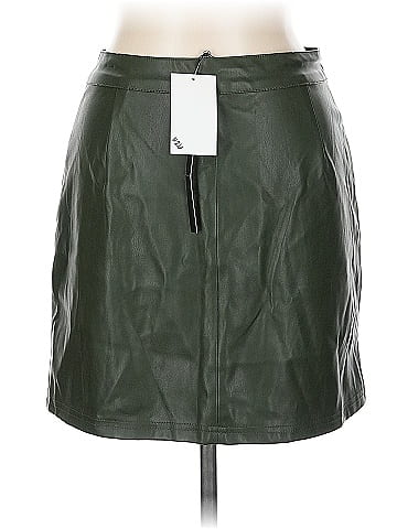 Love Tree Faux Leather Skirt (view 2)