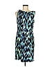 Connected Apparel Print Blue Cocktail Dress Size 8 - photo 1