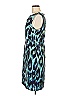 Connected Apparel Print Blue Cocktail Dress Size 8 - photo 4