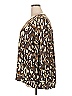 Belle By Kim Gravel Animal Print Brown Long Sleeve Blouse Size 2X - photo 4