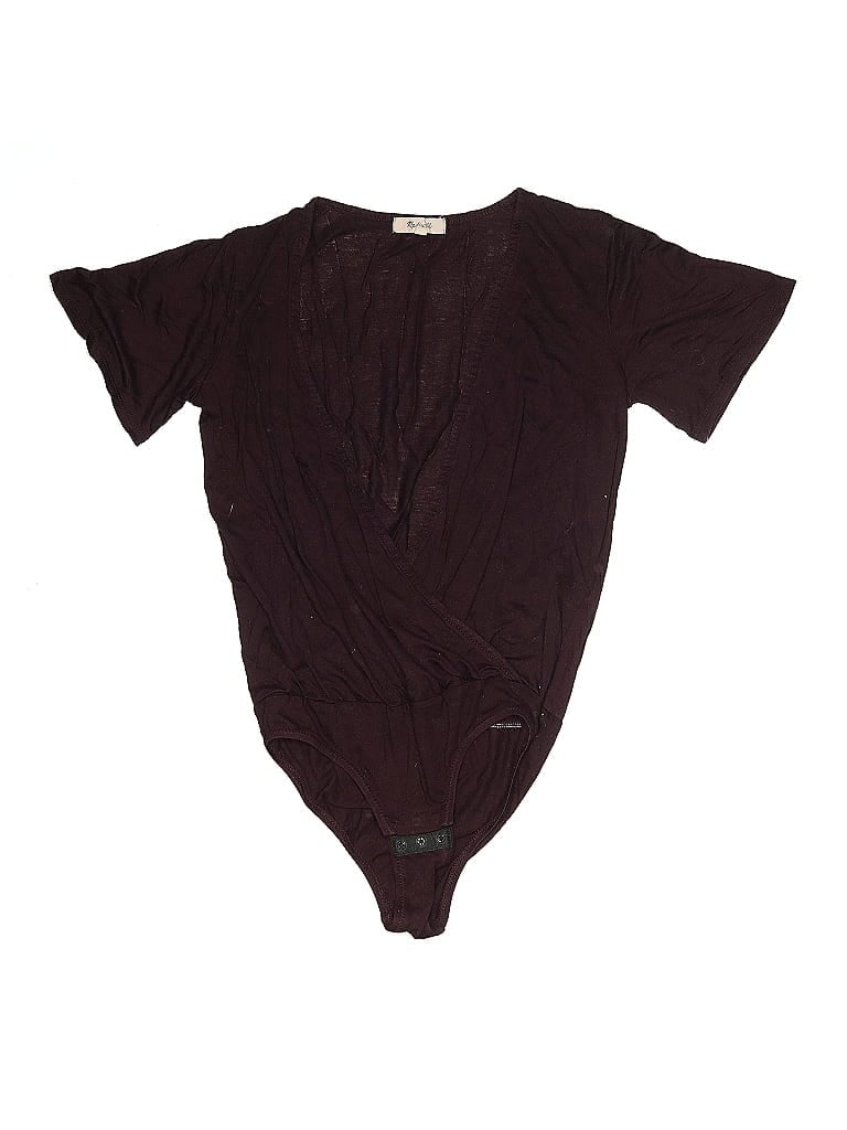 Pre-owned Madewell Bodysuit In Burgundy