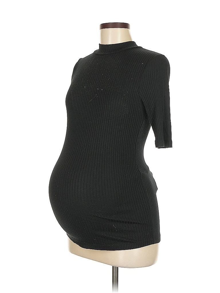 A Pea in the Pod Black Short Sleeve Turtleneck Size M - photo 1