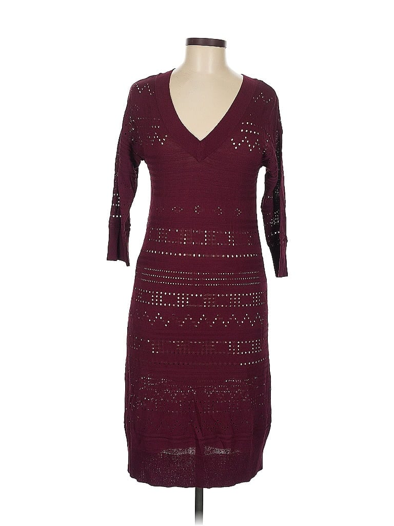 Catherine Malandrino 100% Polyester Burgundy Casual Dress Size M - photo 1
