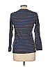 Donna Karan New York 100% Cotton Stripes Blue 3/4 Sleeve T-Shirt Size L - photo 2