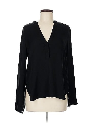 Vince. Long Sleeve Silk Top (view 1)