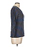 Donna Karan New York 100% Cotton Stripes Blue 3/4 Sleeve T-Shirt Size L - photo 3