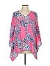 Belle By Kim Gravel 100% Polyester Pink 3/4 Sleeve Blouse Size L - photo 1