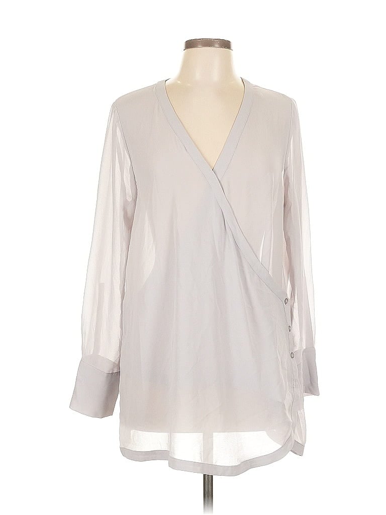 Pre-owned Ro & De Long Sleeve Blouse In Gray