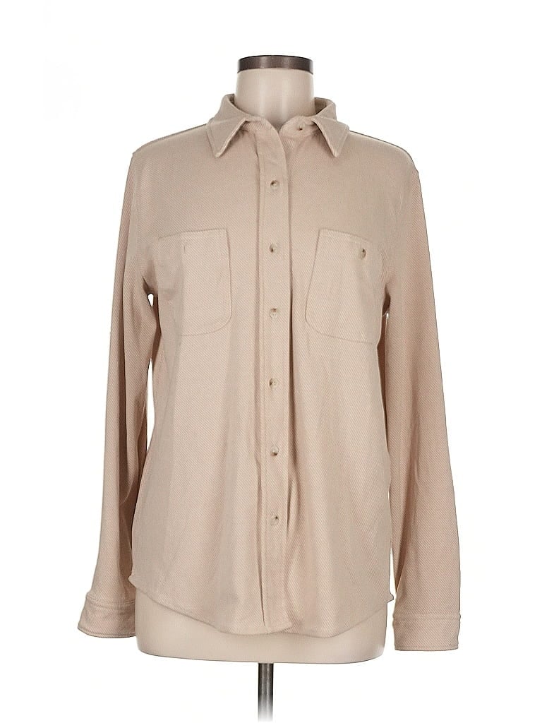 Pre-owned Hunter & Brown Long Sleeve Blouse In Brown