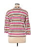Ruby Rd. Stripes Color Block Pink 3/4 Sleeve Blouse Size XL - photo 2