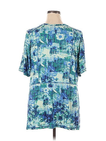 LOGO by Lori Goldstein Short Sleeve Henley (view 2)