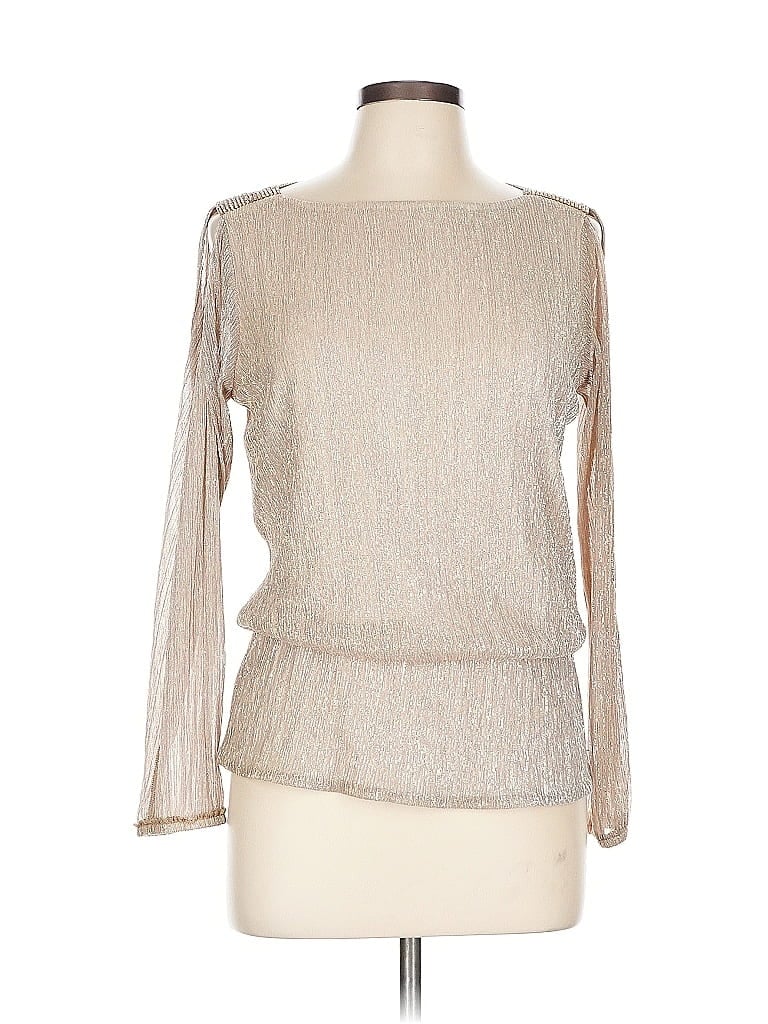 MSK Silver Long Sleeve Blouse Size L - photo 1