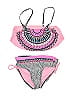 Justice Print Pink Two Piece Swimsuit Size 8 - photo 1