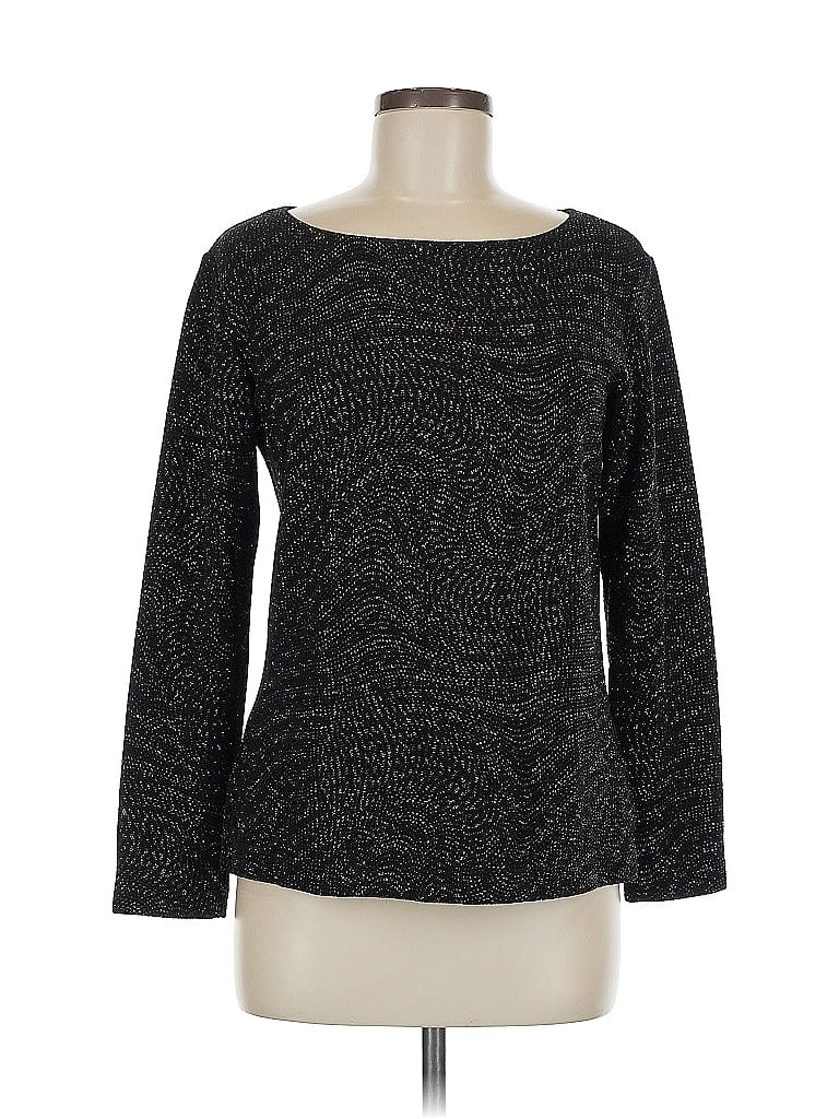 Chico's Design Black Long Sleeve Top Size Med (1) - photo 1