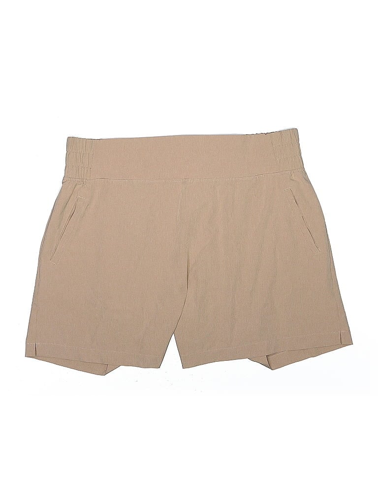 Marika Solid Tan Shorts Size XL - photo 1