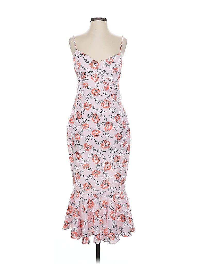 Likely 100% Polyester Floral White Cocktail Dress Size 4 - photo 1