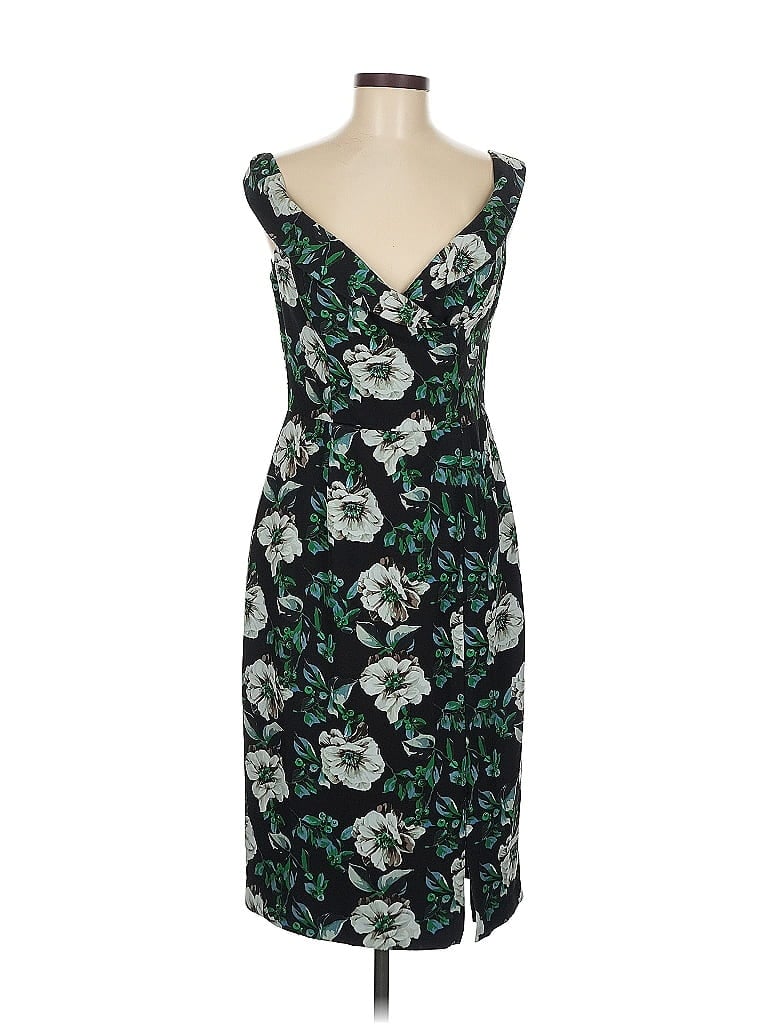 Black Halo Paisley Green Cocktail Dress Size 8 - photo 1