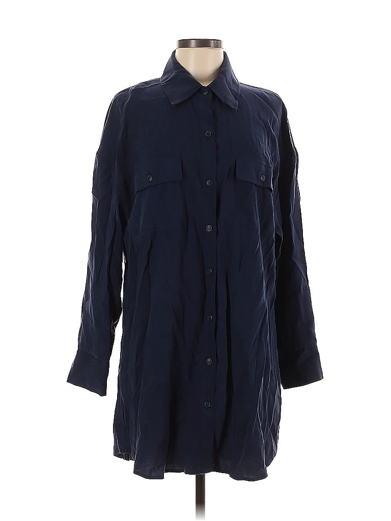 WAYF Blue Casual Dress Size 6 - photo 1