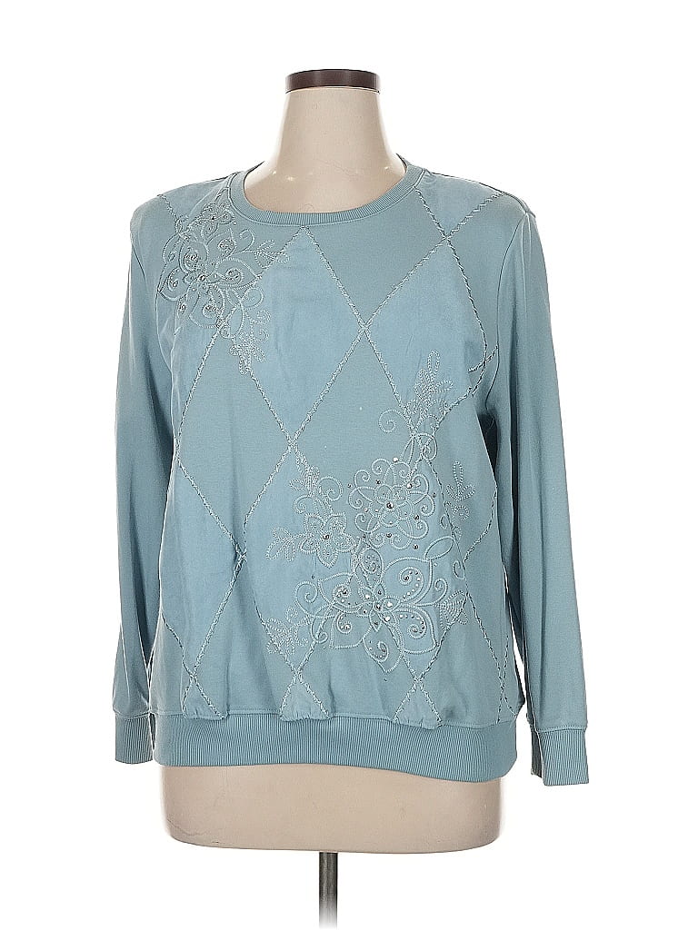 Alfred Dunner Blue Pullover Sweater Size XL - photo 1