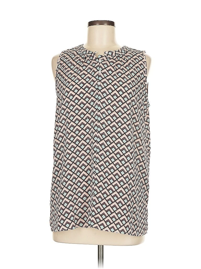 Pre-owned Ann Taylor Loft Outlet Sleeveless Blouse In Brown