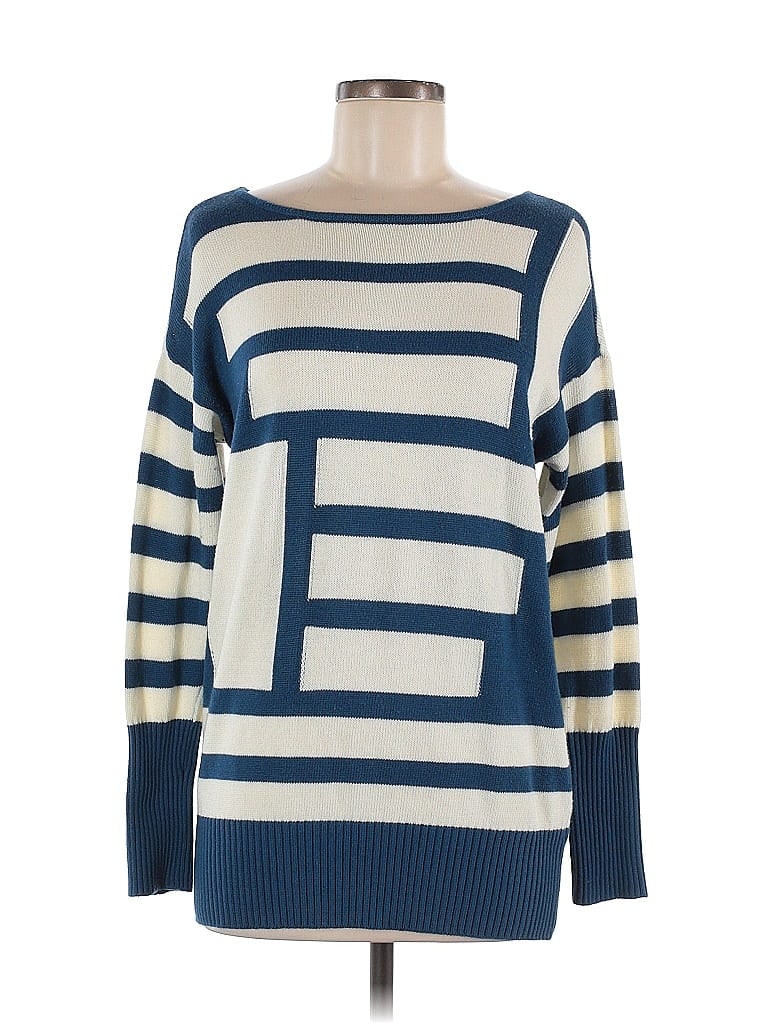 Catherine Malandrino Stripes Blue Pullover Sweater Size M - photo 1