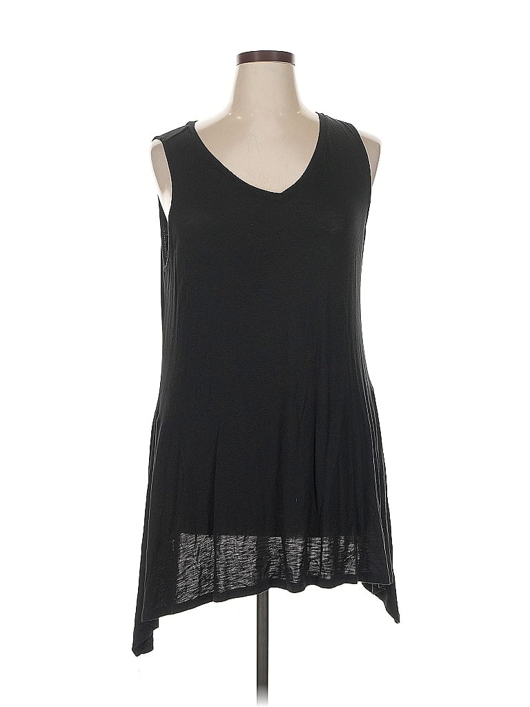 LOGO by Lori Goldstein Black Sleeveless T-Shirt Size 1X - photo 1