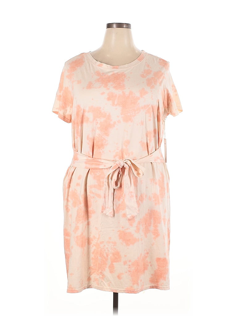 Pact 100% Cotton Tie-dye Orange Casual Dress Size XXL - photo 1