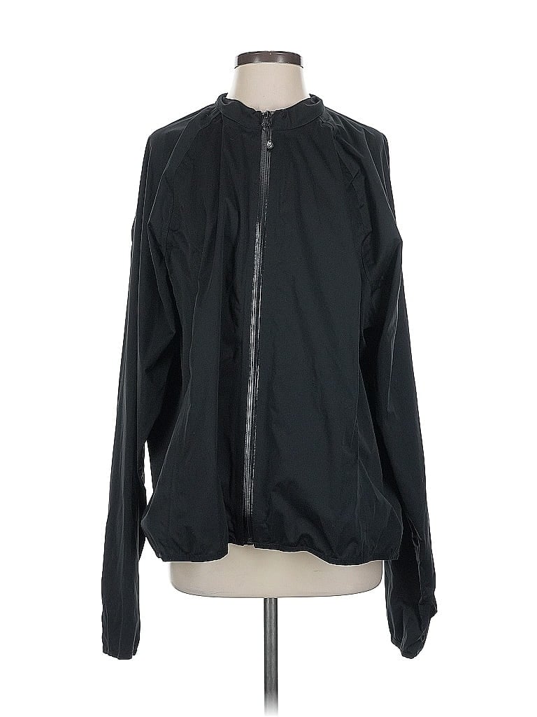 Harley Davidson 100% Polyester Solid Black Track Jacket Size 2 - photo 1