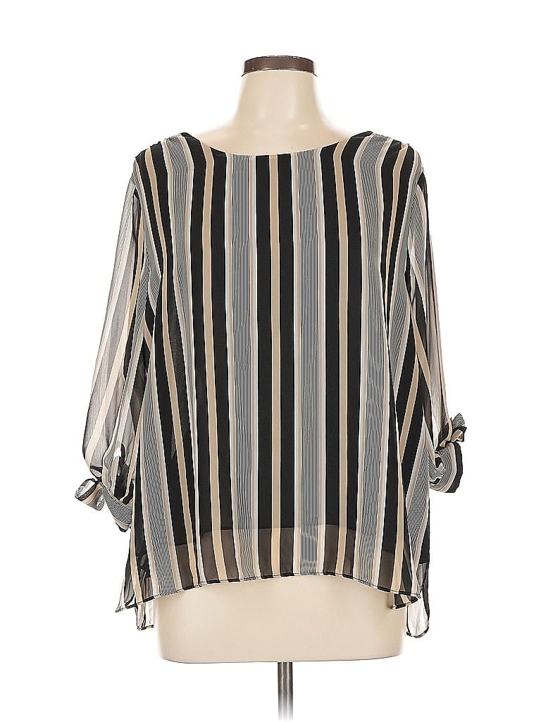 Pre-owned C Established 1946 3/4 Sleeve Blouse In Gray