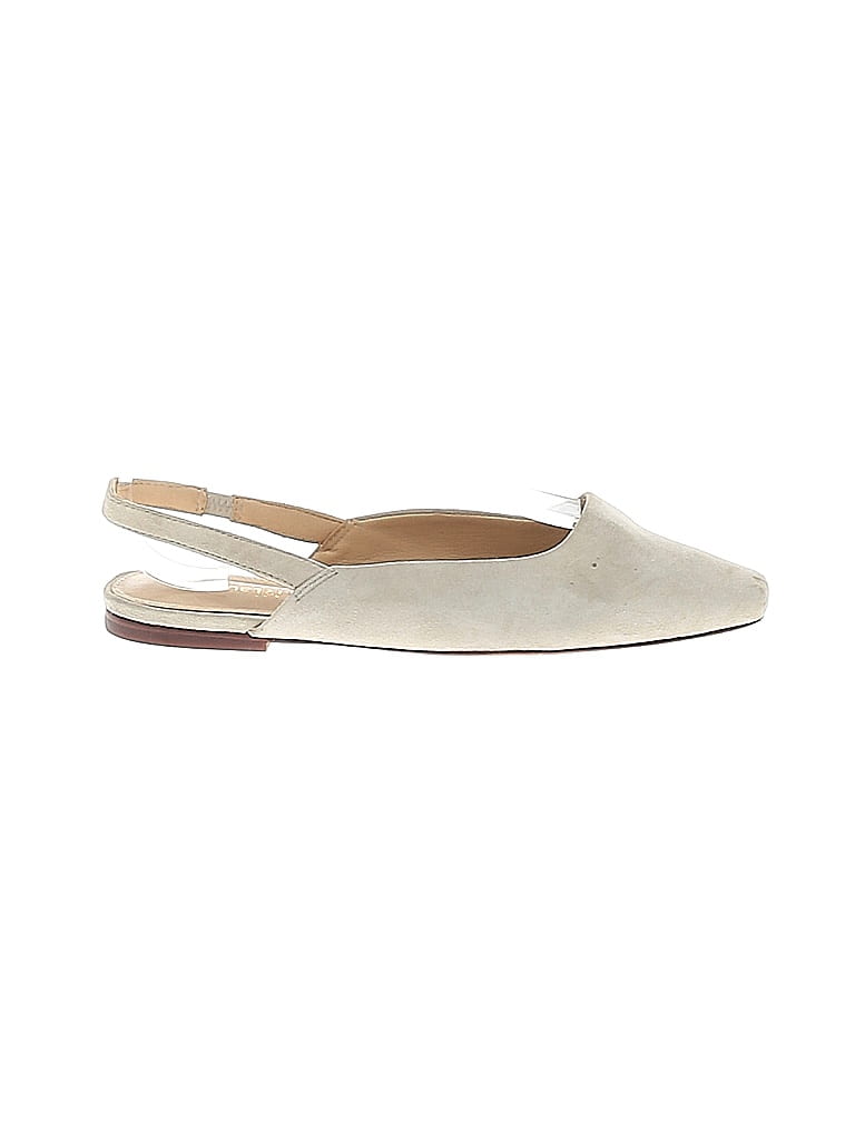J. McLaughlin 100 Leather Ivory Gray Flats Size 6 70 off ThredUp