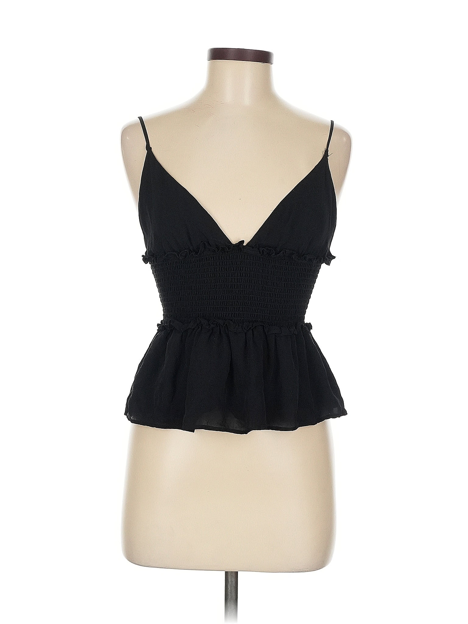 Cami NYC 100% Silk Black Sleeveless Top Size M